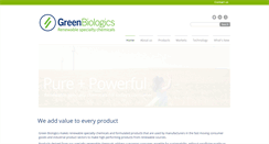 Desktop Screenshot of greenbiologics.com