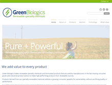 Tablet Screenshot of greenbiologics.com